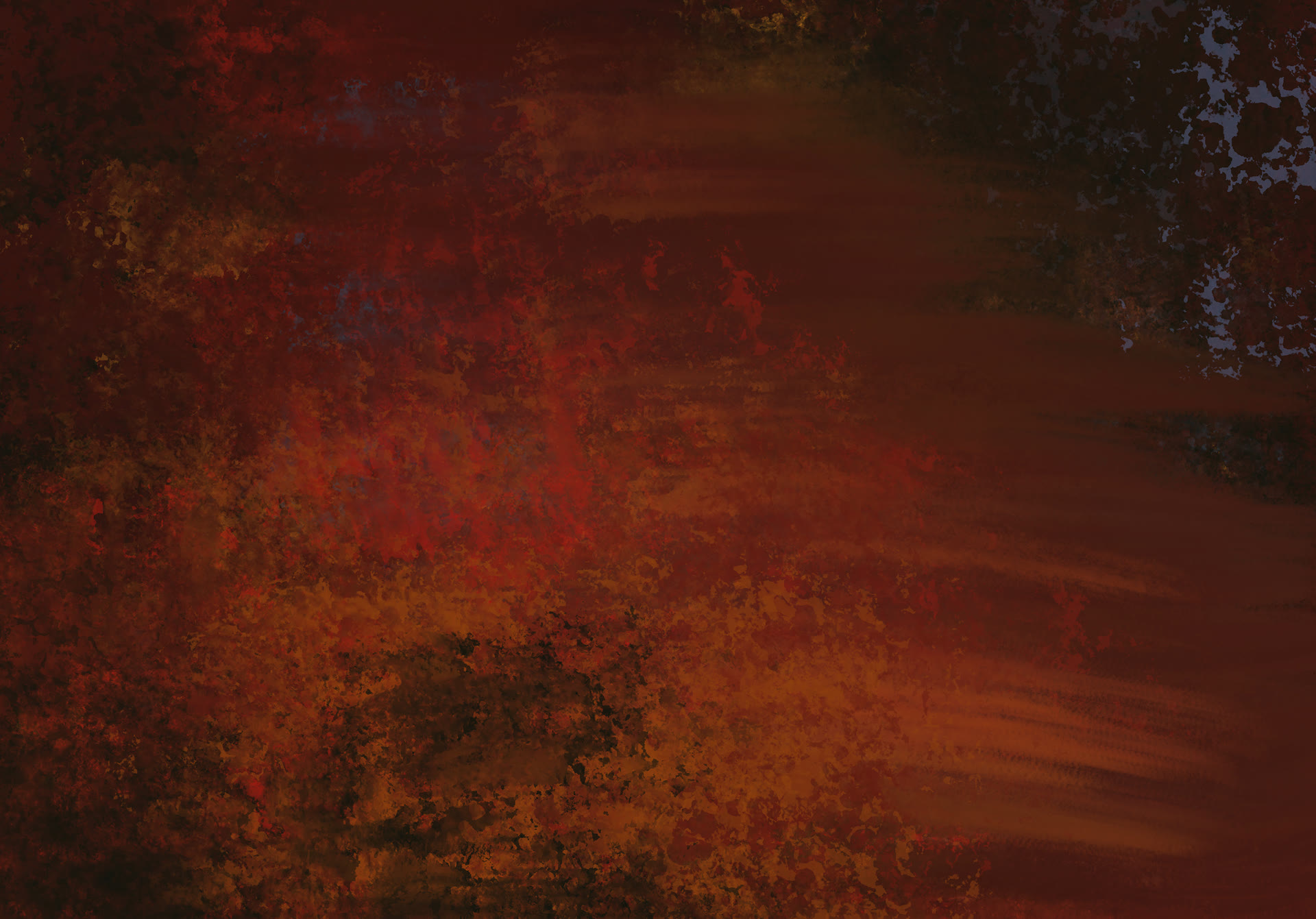 Paintings inspired by abstract expressionism and Stephanie Peters' studies of wildfires