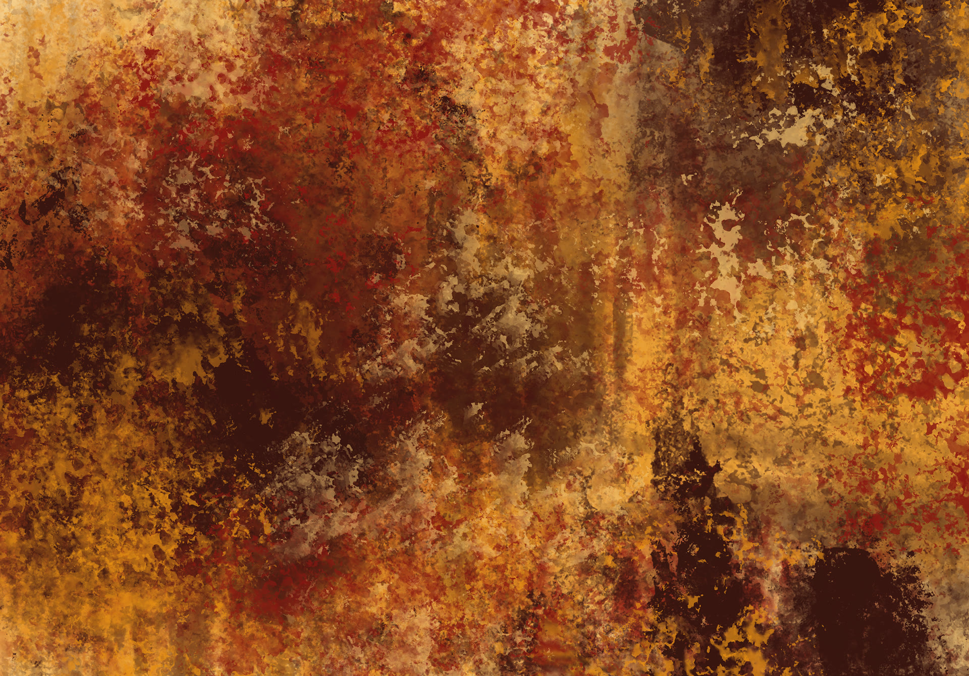 Paintings inspired by abstract expressionism and Stephanie Peters' studies of wildfires